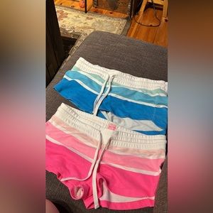 Pink and blue shorts for sale